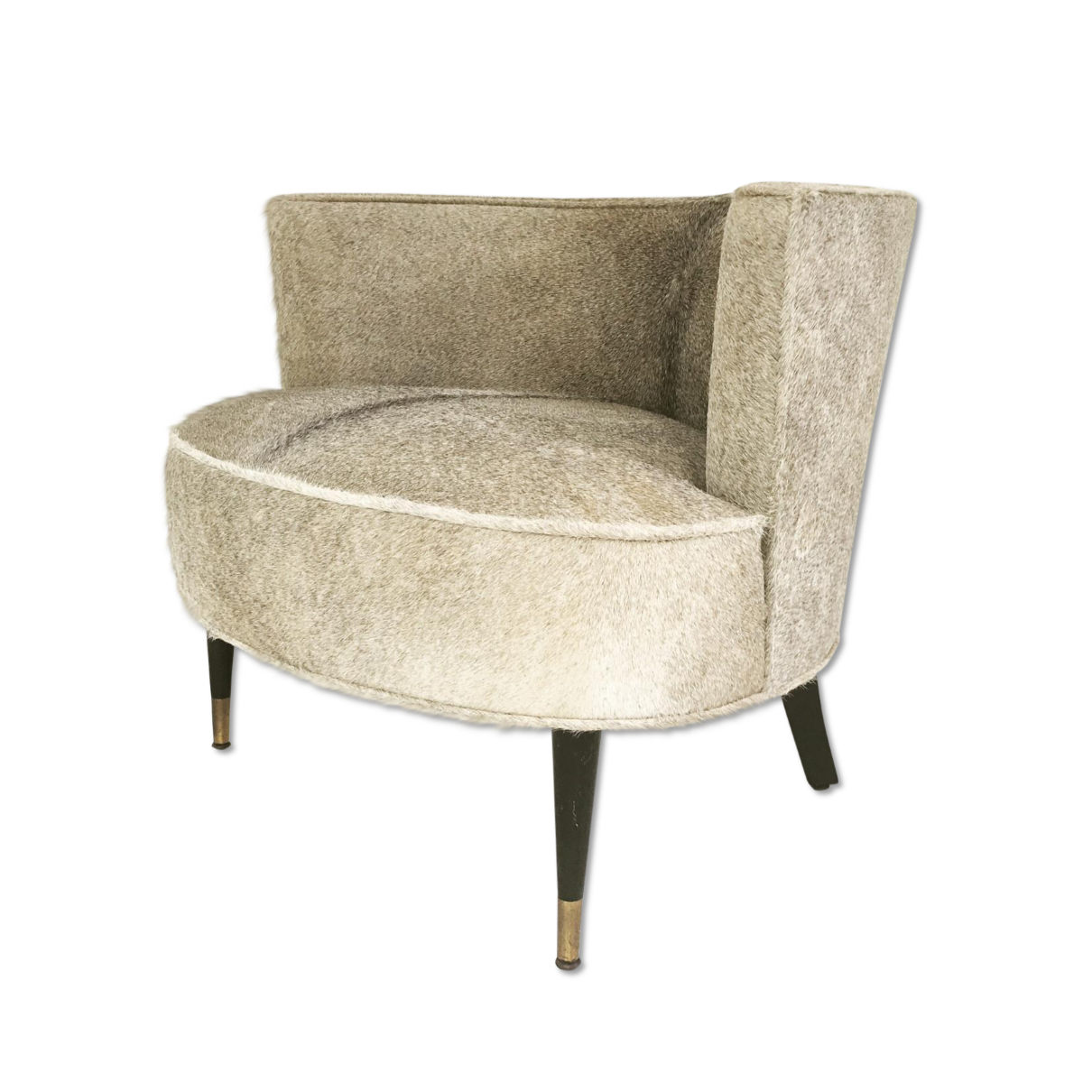 Barrel Chair in Brazilian Cowhide