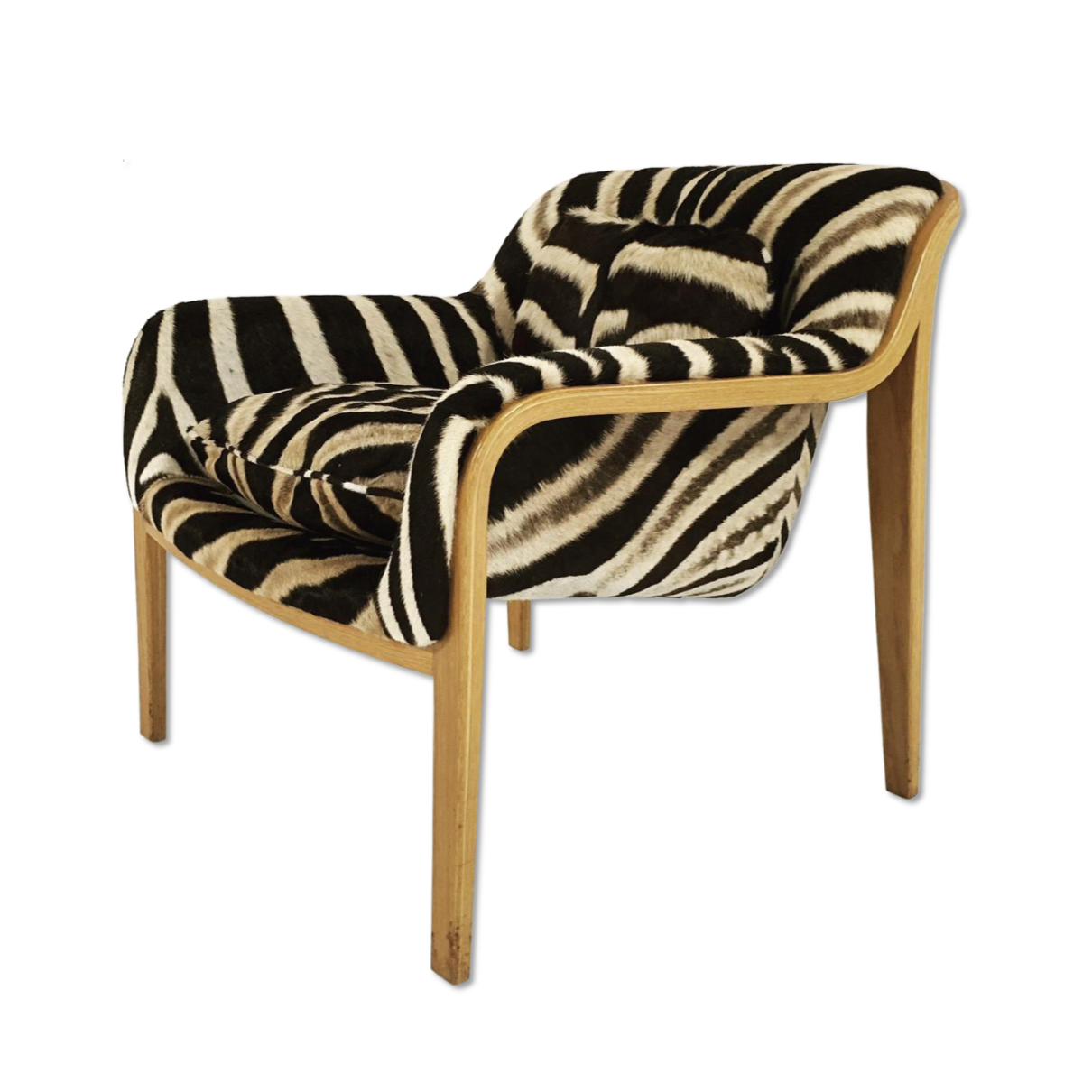 Bill Stephens for Knoll Lounge Chair in Zebra Hide