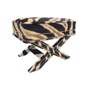 Billy Baldwin Style X Bench Ottoman Reupholstered in Zebra Hide