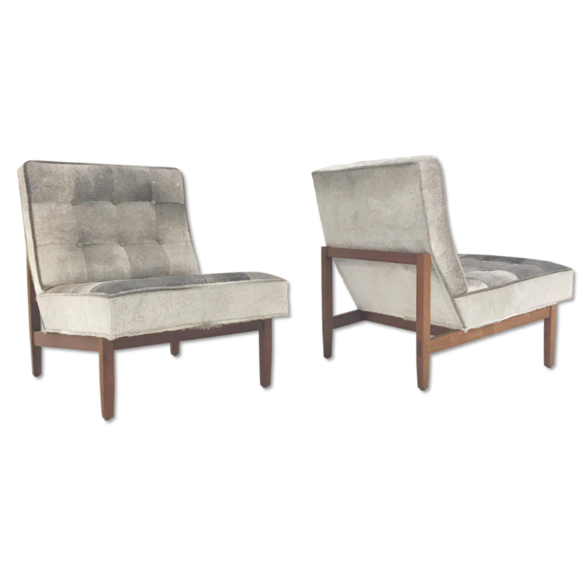 Florence Knoll Lounge Chairs in Brazilian Cowhide