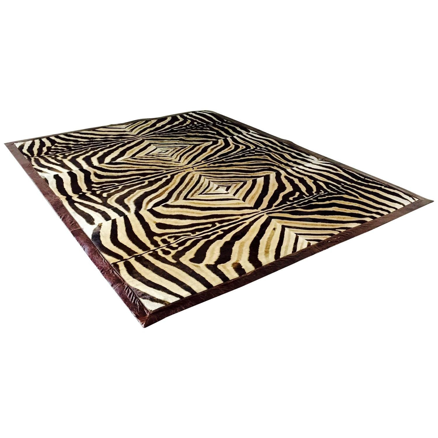ONE OF A KIND ZEBRA AREA RUG - King George