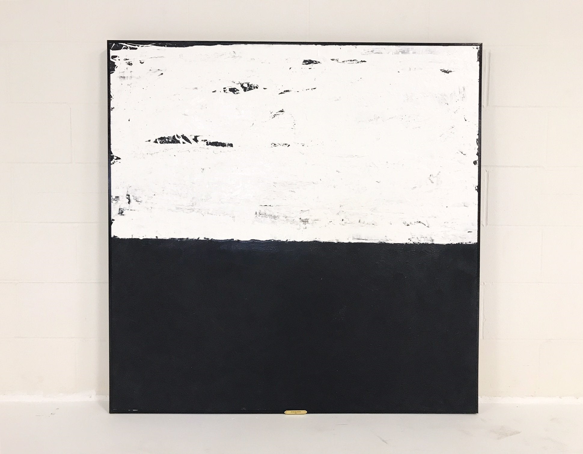 John O'Hara. White and Black IIII. 49x49"