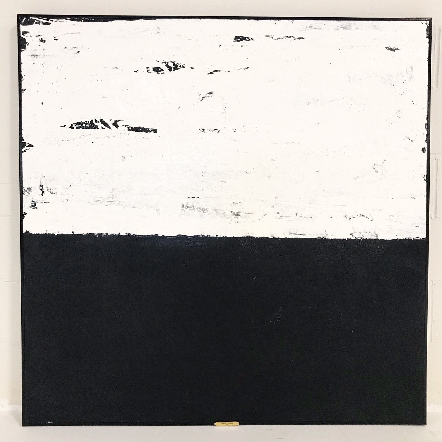 John O'Hara. White and Black IIII. 49x49"