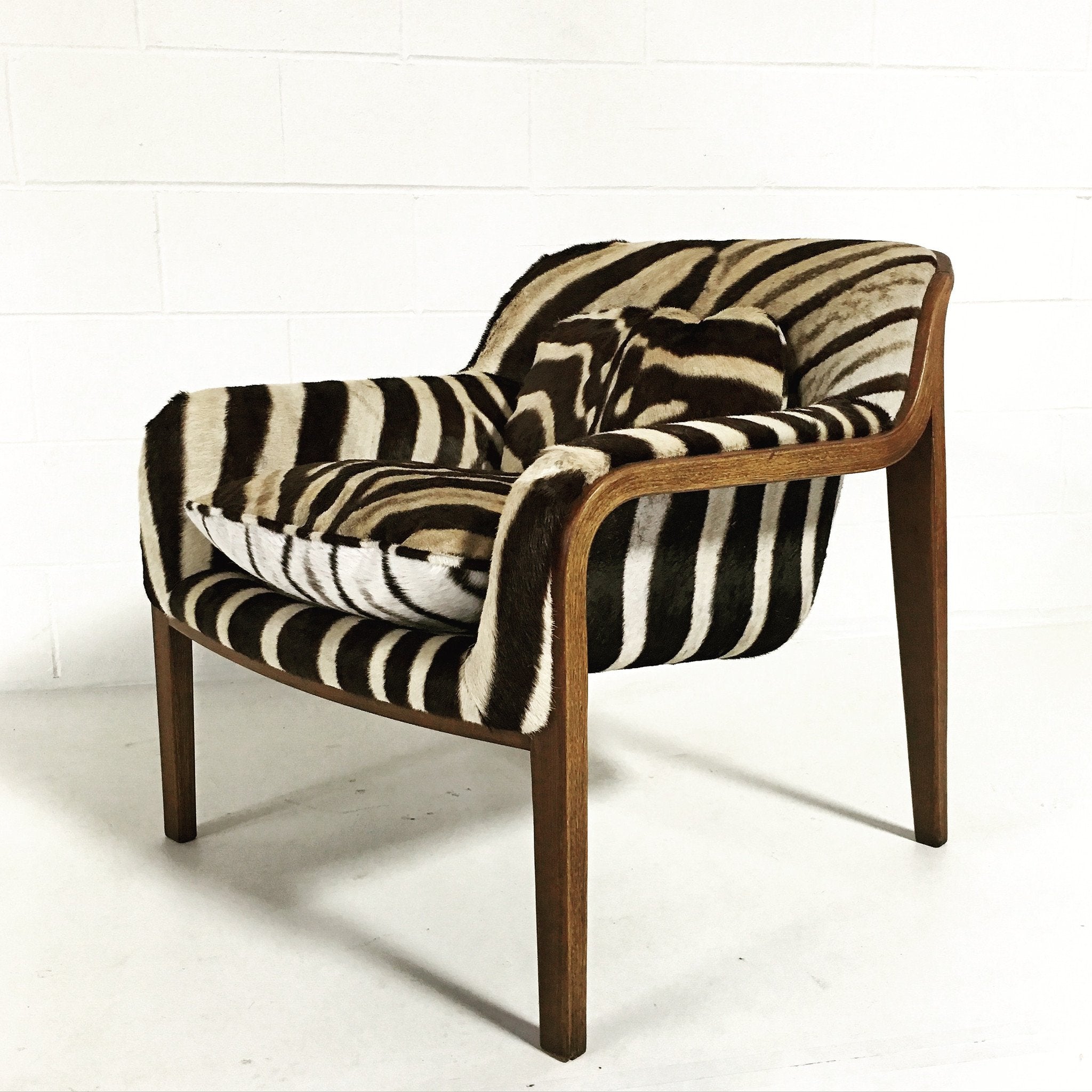 Bill Stephens for Knoll Lounge Chair in Zebra Hide