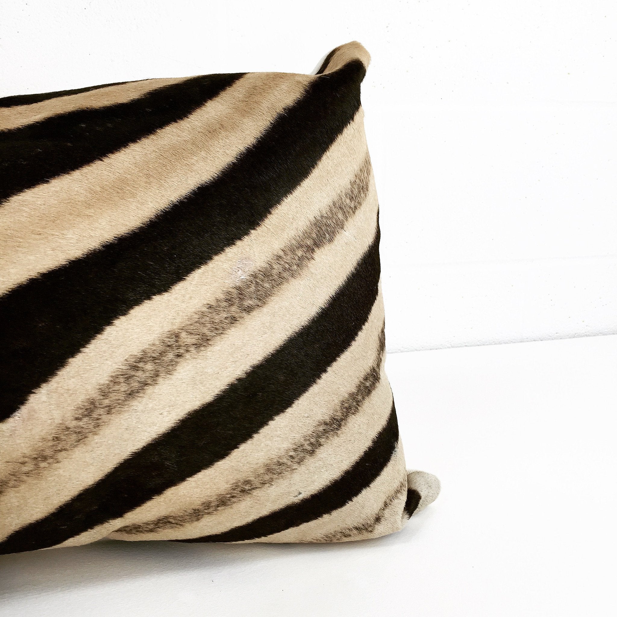 Luxury King Zebra Hide Pillow