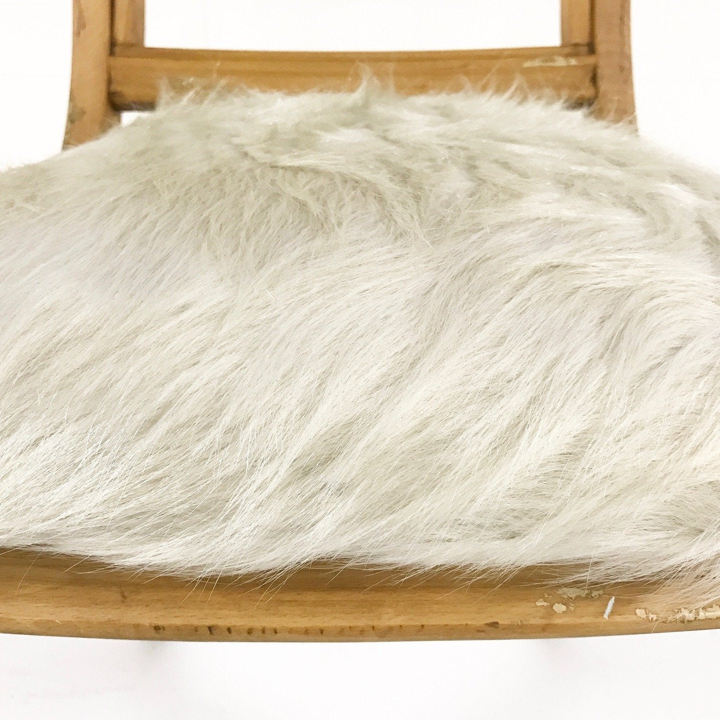 Pair of French Side Chairs with Ram Heads in Ivory Cowhide