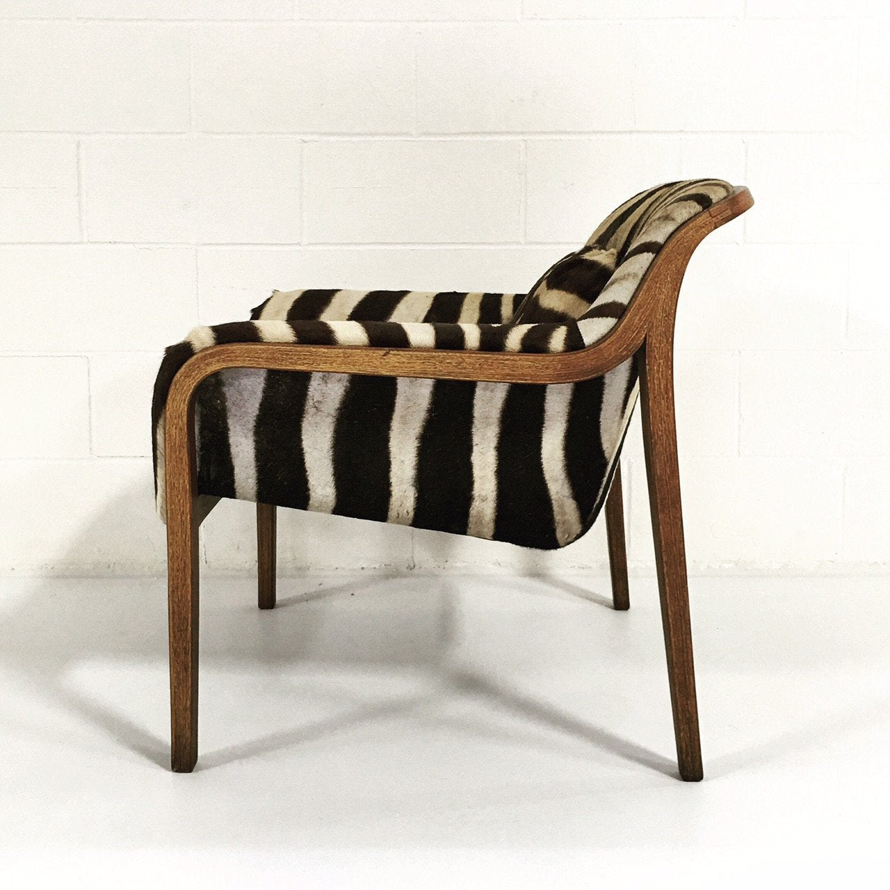 Bill Stephens for Knoll Lounge Chair in Zebra Hide