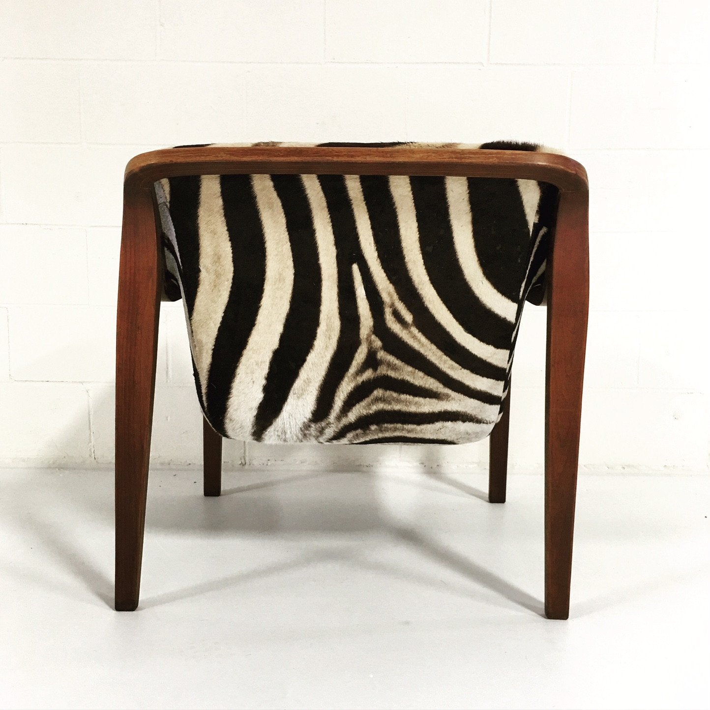 Bill Stephens for Knoll Lounge Chair in Zebra Hide