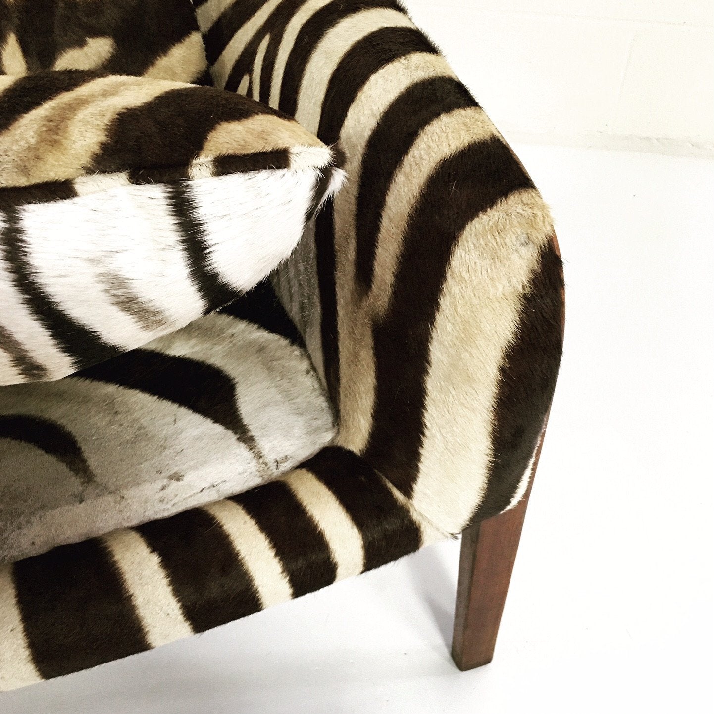 Bill Stephens for Knoll Lounge Chair in Zebra Hide