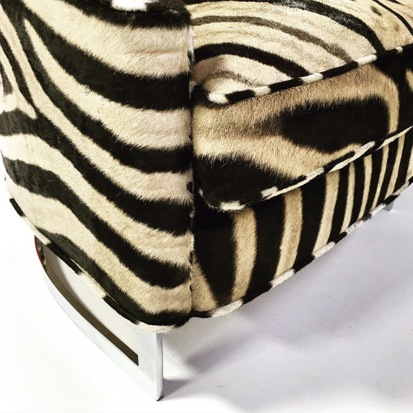 Milo Baughman Club Chairs with Chrome Frame