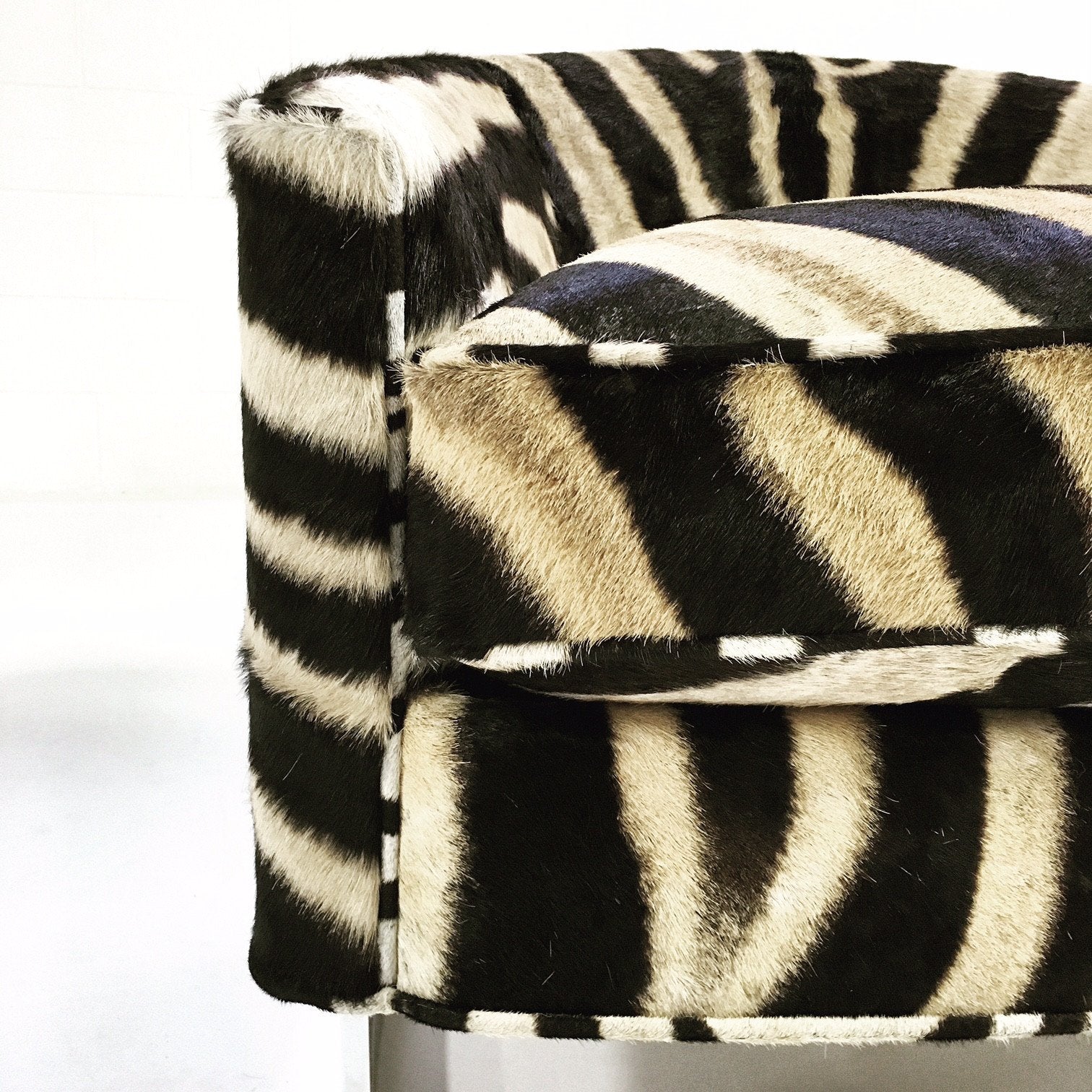 Milo Baughman Club Chairs with Chrome Frame