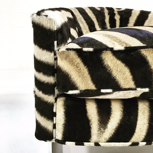 Milo Baughman Club Chairs with Chrome Frame