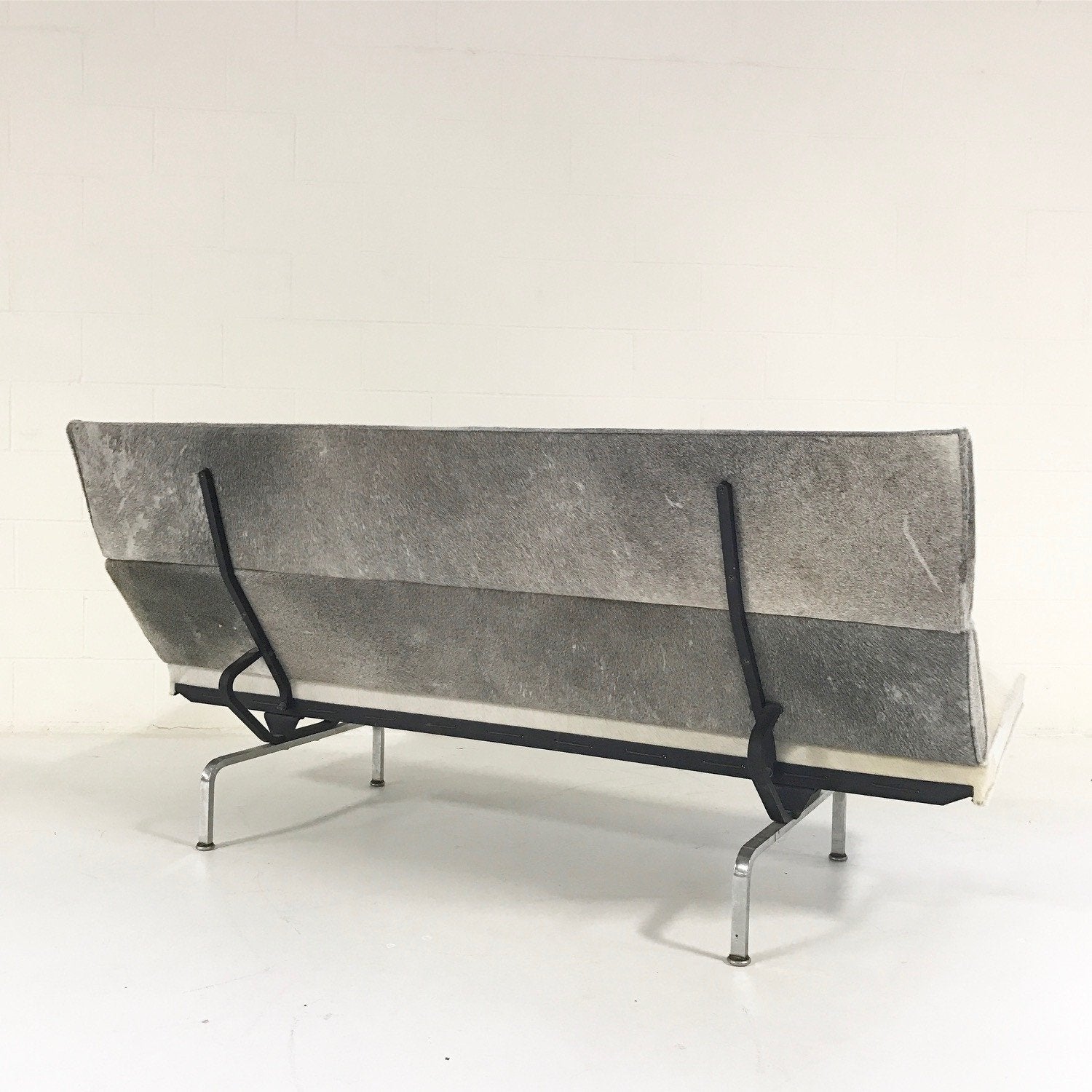 Charles & Ray Eames for Herman Miller Compact Sofa in Salt & Pepper Cowhide