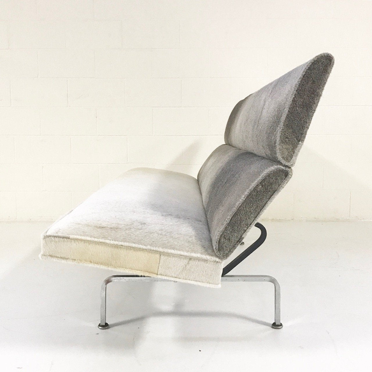 Charles & Ray Eames for Herman Miller Compact Sofa in Salt & Pepper Cowhide