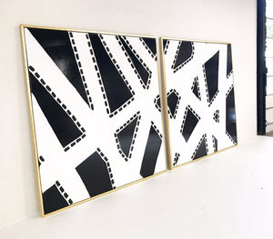 John O'Hara. Kodachrome. Two-Panel Work, 69x69" Each