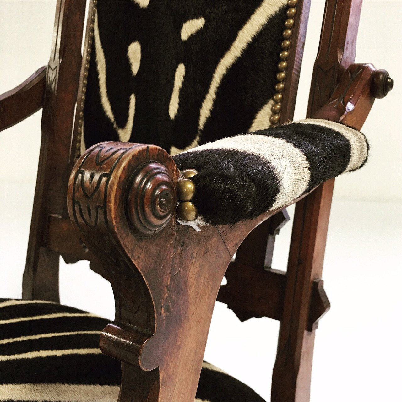 Victorian Walnut Campaign Chair
