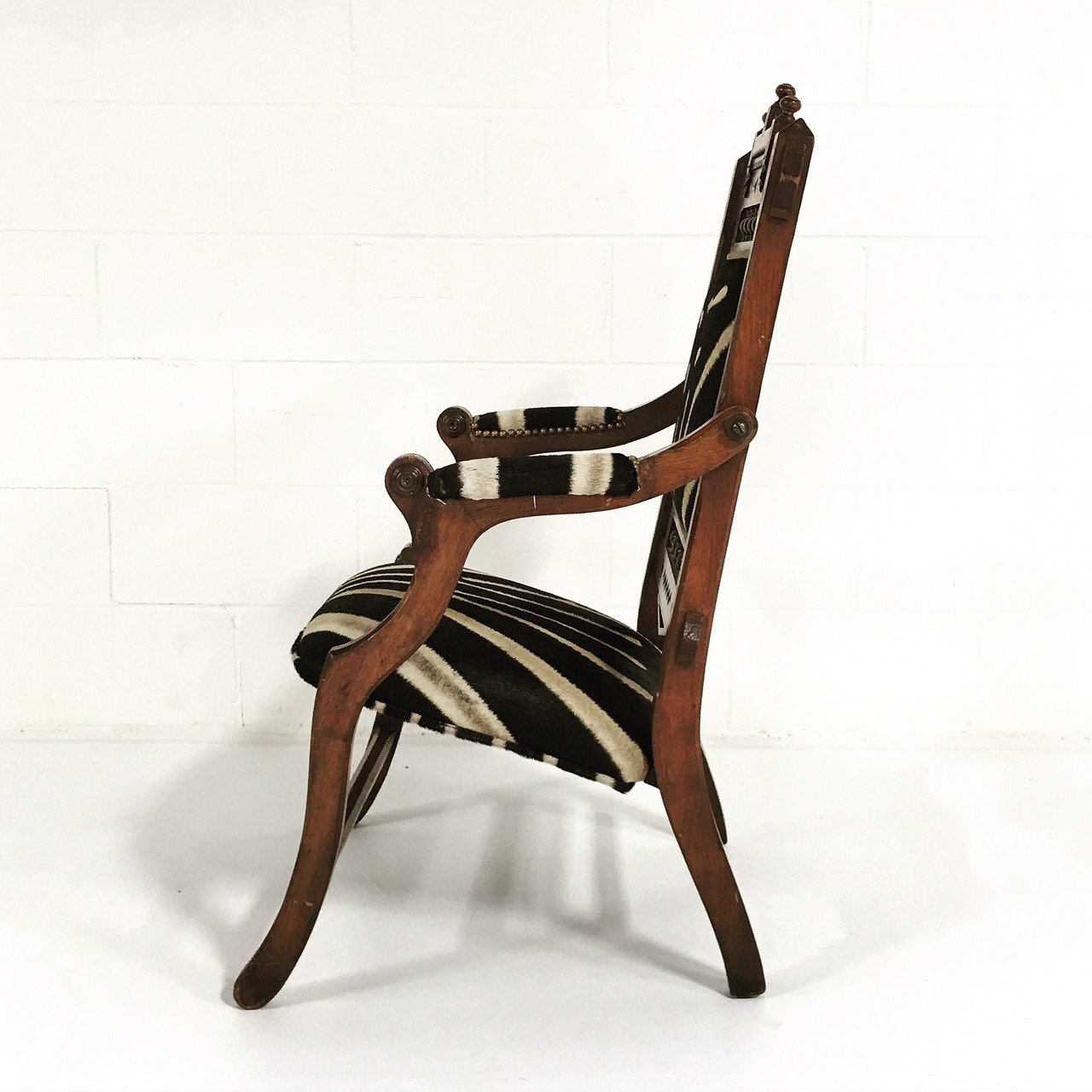 Victorian Walnut Campaign Chair