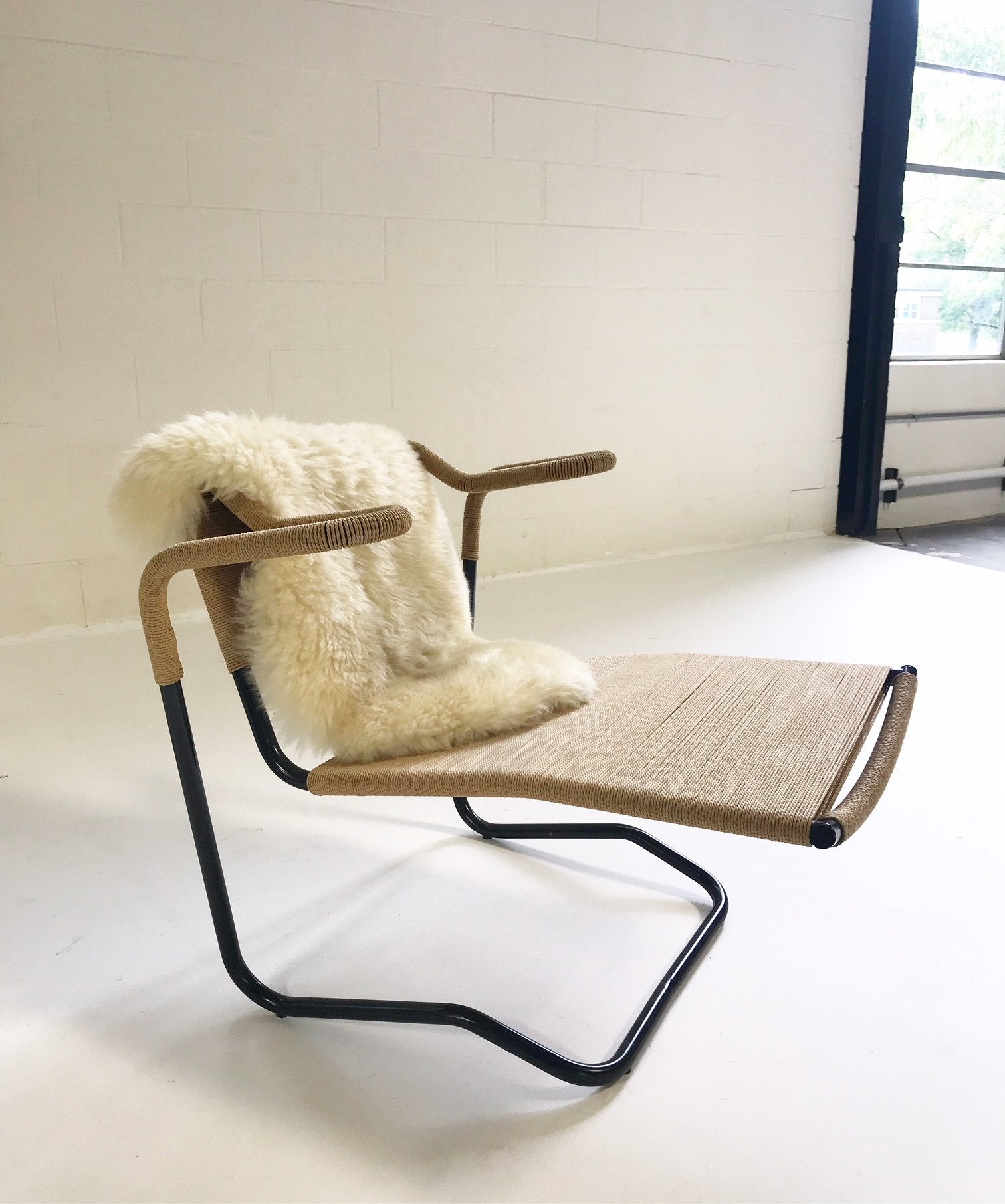 Dan Johnson for California Living Model 2750 Lounge Chair with Brazilian Sheepskin