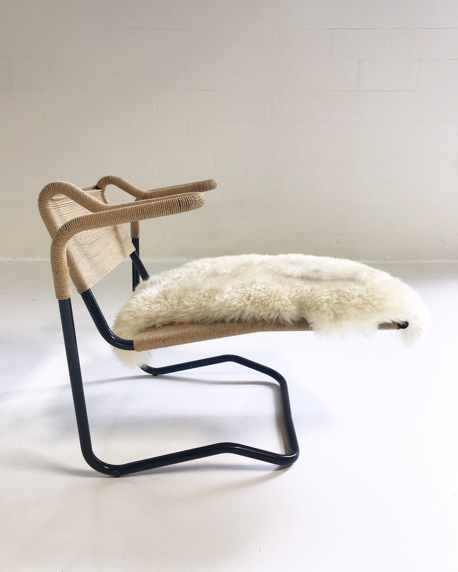 Dan Johnson for California Living Model 2750 Lounge Chair with Brazilian Sheepskin