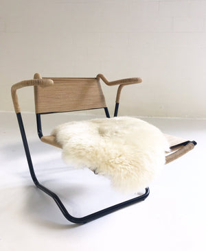 Dan Johnson for California Living Model 2750 Lounge Chair with Brazilian Sheepskin