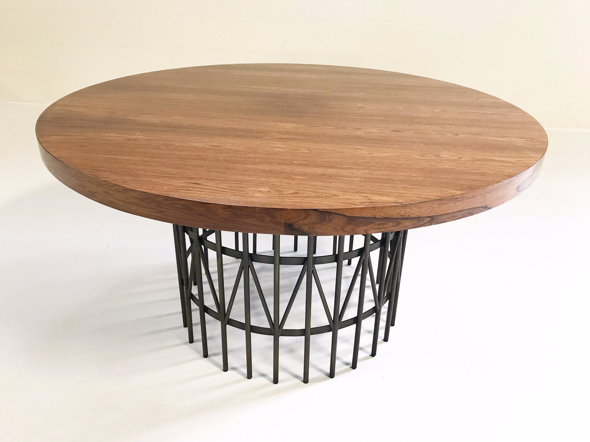 Milo Baughman for Thayer Coggin Rosewood and Brass Coffee Table