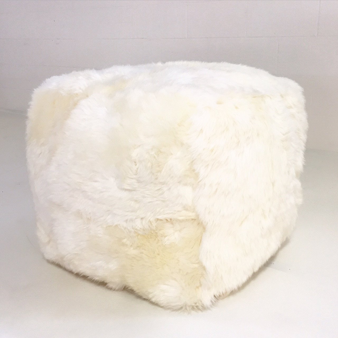 Sheepskin Cube Ottoman