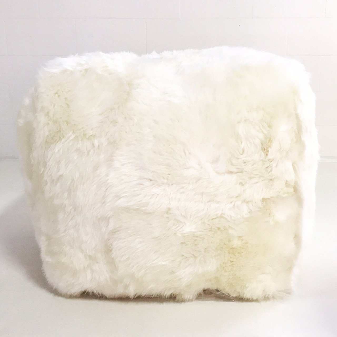 Sheepskin Cube Ottoman