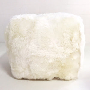 Sheepskin Cube Ottoman