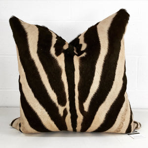 DOUBLE-SIDED ZEBRA HIDE PILLOW, NO. 300