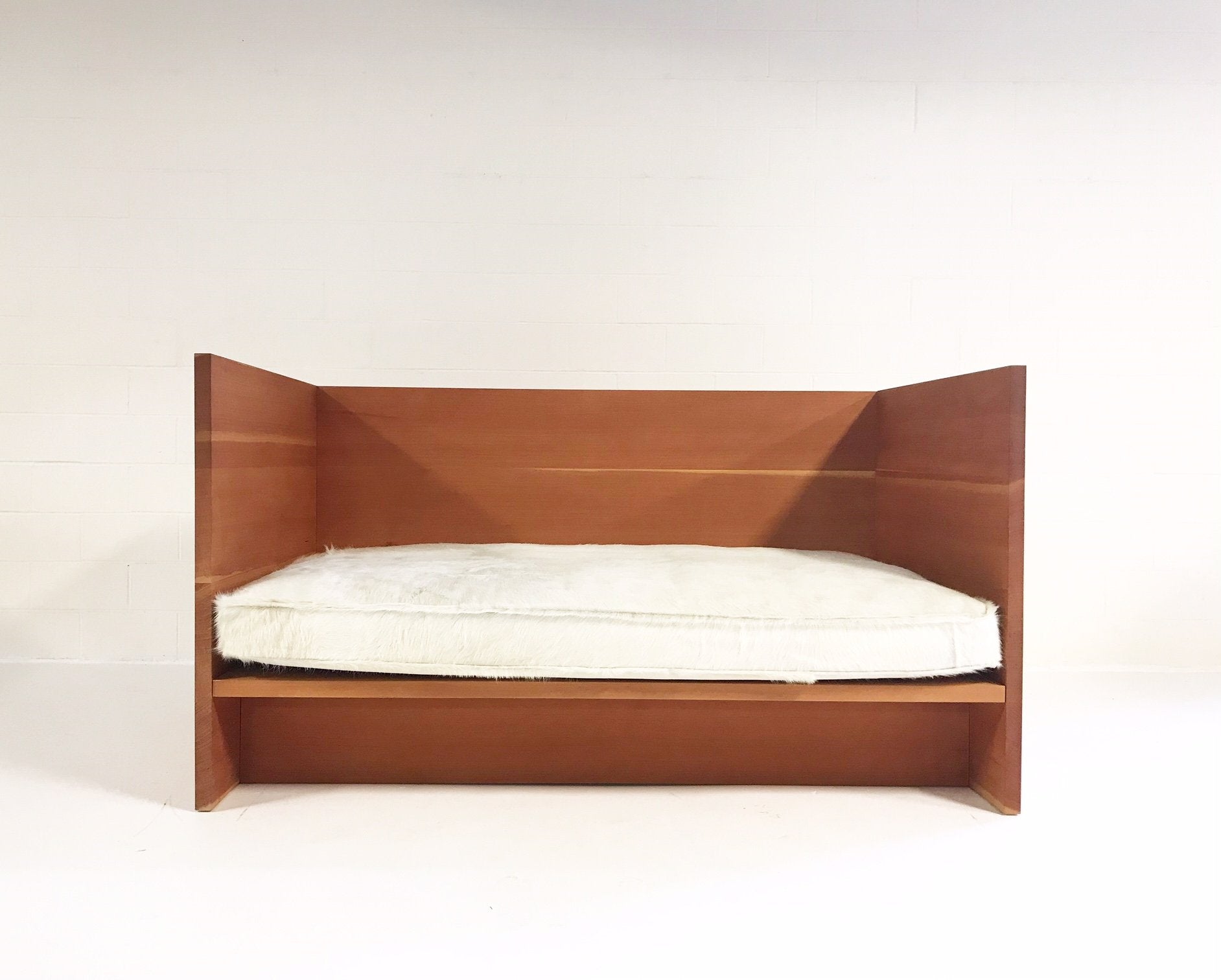 Donald Judd Daybed Sofa with Brazilian Cowhide Feather-Filled Mattress
