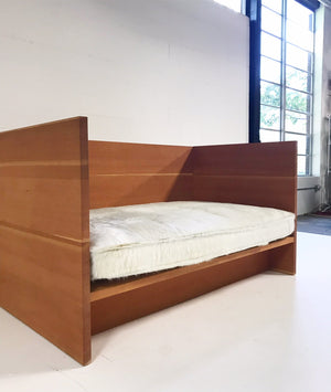 Donald Judd Daybed Sofa with Brazilian Cowhide Feather-Filled Mattress