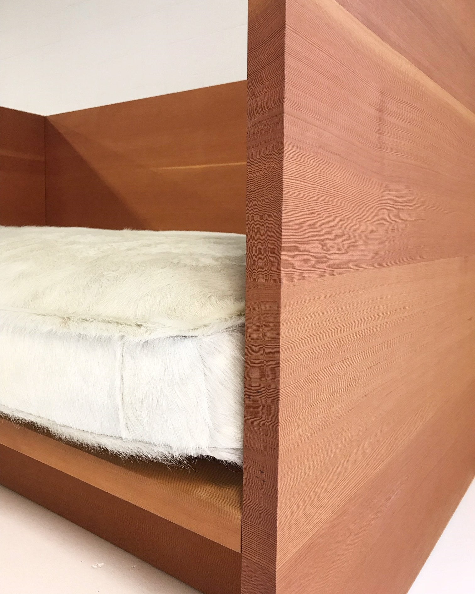 Donald Judd Daybed Sofa with Brazilian Cowhide Feather-Filled Mattress