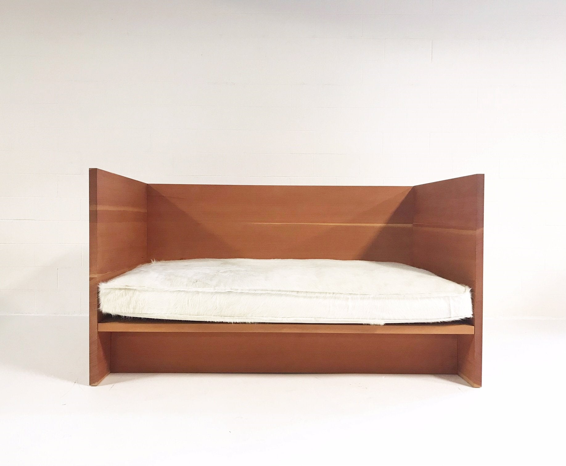 Donald Judd Daybed Sofa with Brazilian Cowhide Feather-Filled Mattress