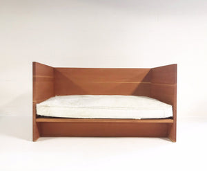 Donald Judd Daybed Sofa with Brazilian Cowhide Feather-Filled Mattress