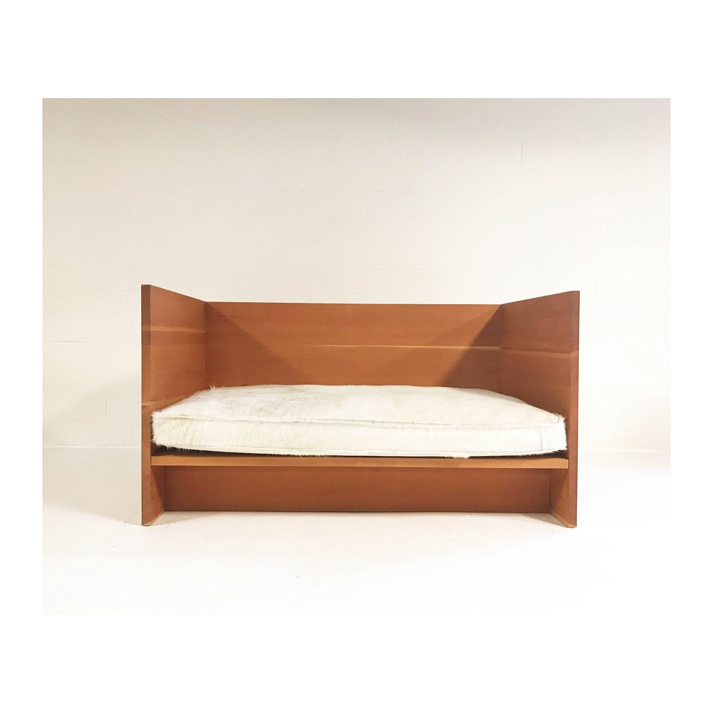 Donald Judd Daybed Sofa with Brazilian Cowhide Feather-Filled Mattress