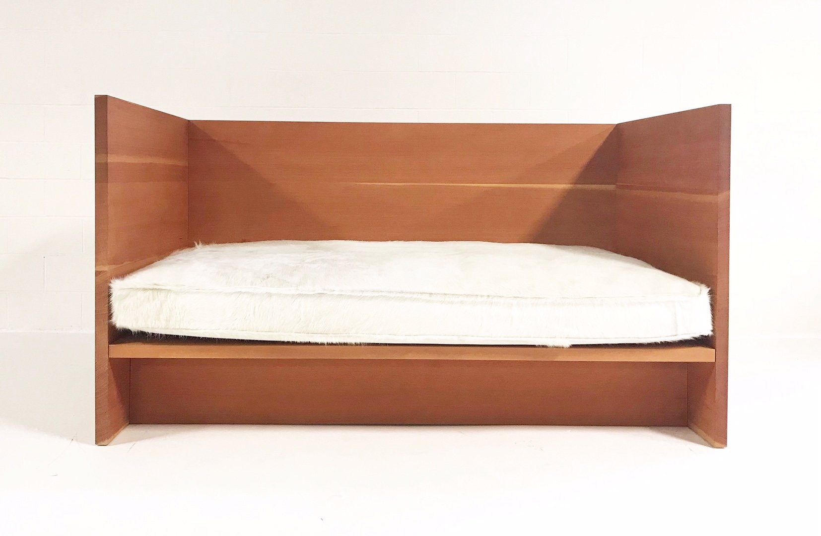 Donald Judd Daybed Sofa with Brazilian Cowhide Feather-Filled Mattress
