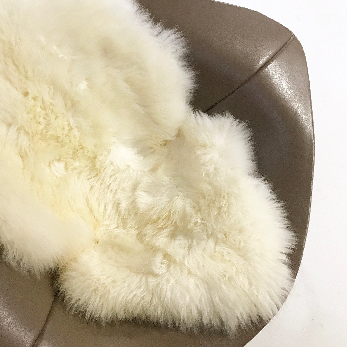 Harry Bertoia for Knoll Diamond Chair with Leather Cover & Sheepskin