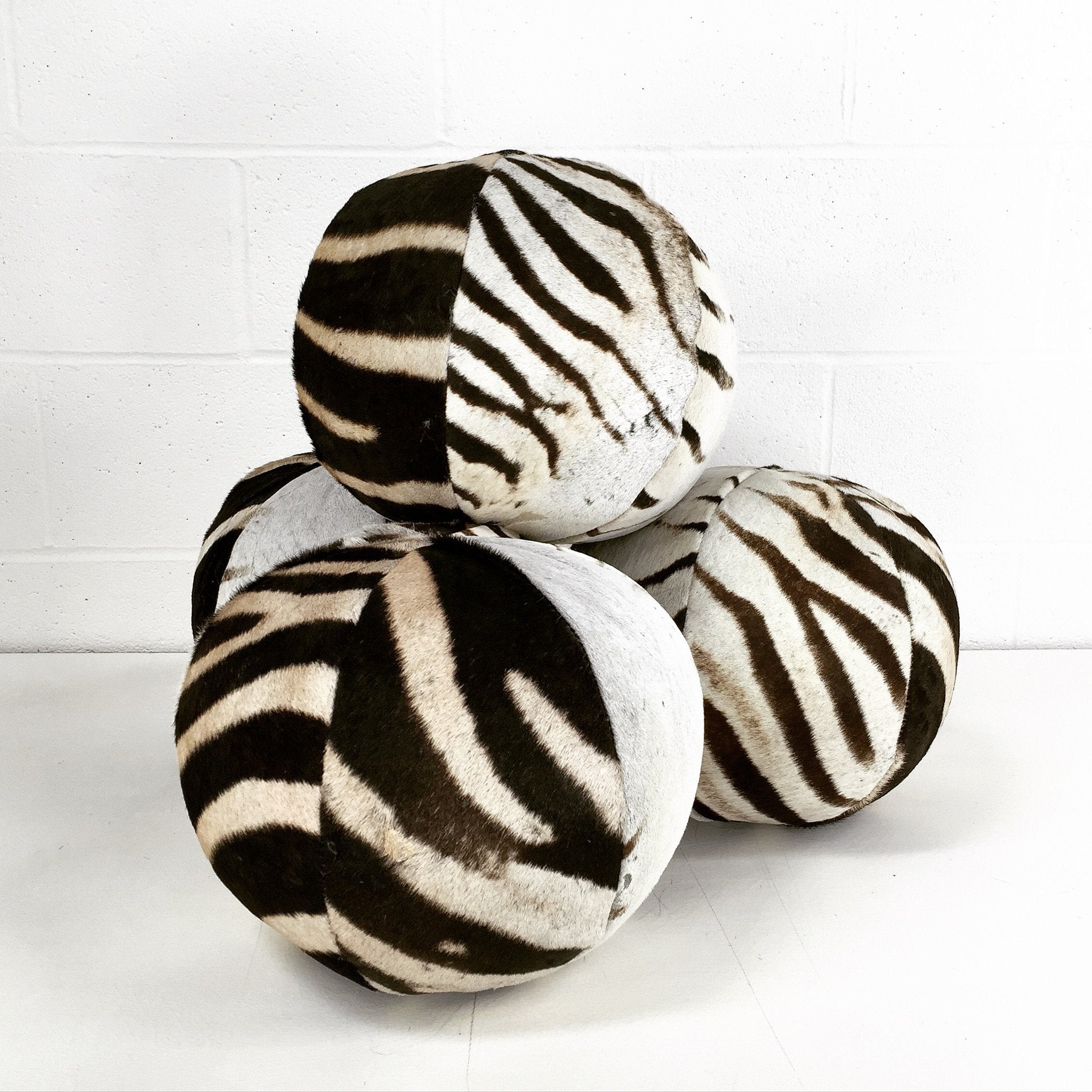 Zebra Ball Pillow 12"