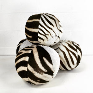 Zebra Ball Pillow 12"
