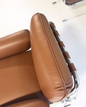 Pace Collection Argenta Lucite Chairs in Loro Piana Italian Buffalo Hide