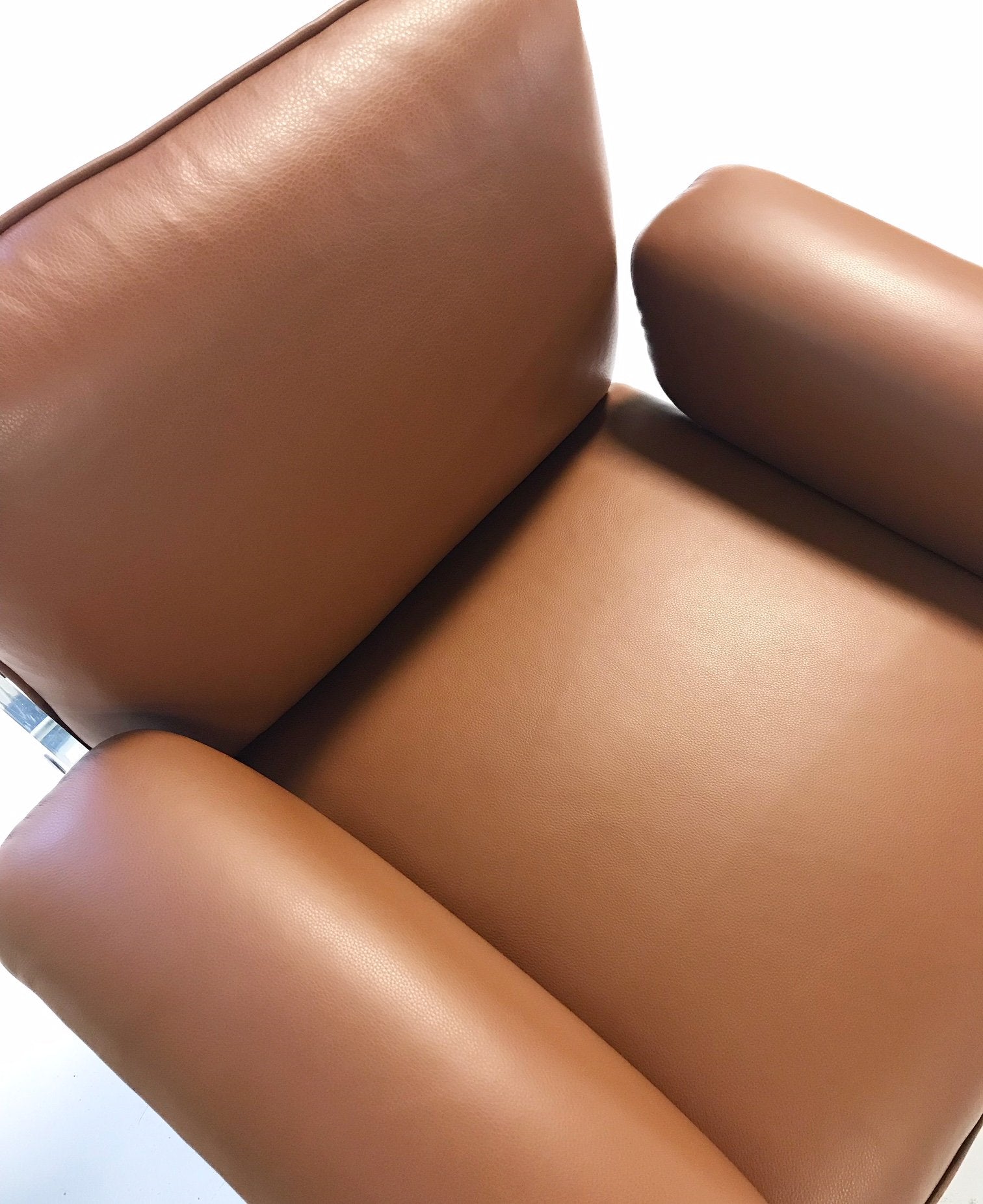 Pace Collection Argenta Lucite Chairs in Loro Piana Italian Buffalo Hide