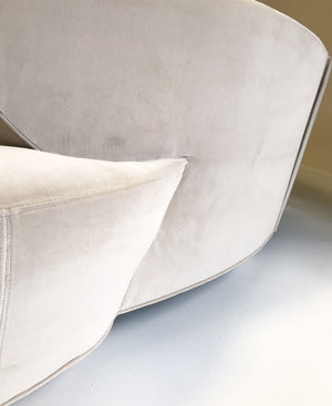 Vladimir Kagan for Directional Cloud Sofa in Loro Piana Grey Velvet