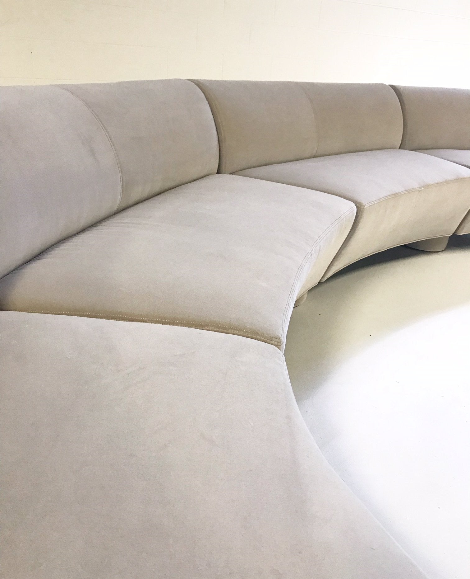 Vladimir Kagan for Directional Cloud Sofa in Loro Piana Grey Velvet