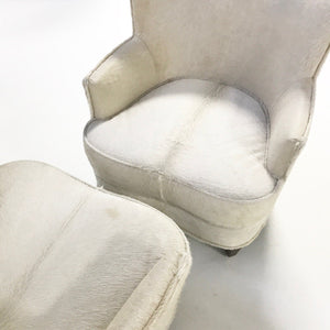 Petite Armchairs in Brazilian Cowhide