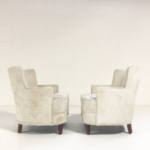 Petite Armchairs in Brazilian Cowhide