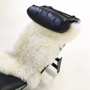Pierre Jeanneret, Charlotte Perriand, and Le Corbusier for Cassina LC4 Chaise Lounge Chair with Brazilian Sheepskin Throw