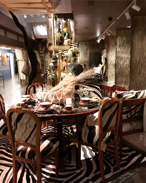 Maison Jansen Louis XVI Style Dining Chairs in Zebra Hide - Set of 6