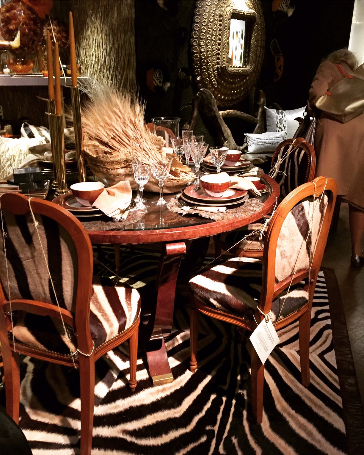Maison Jansen Louis XVI Style Dining Chairs in Zebra Hide - Set of 6
