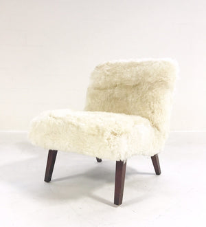 Lounge Chair in Brazilian Sheepskin