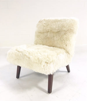 Lounge Chair in Brazilian Sheepskin